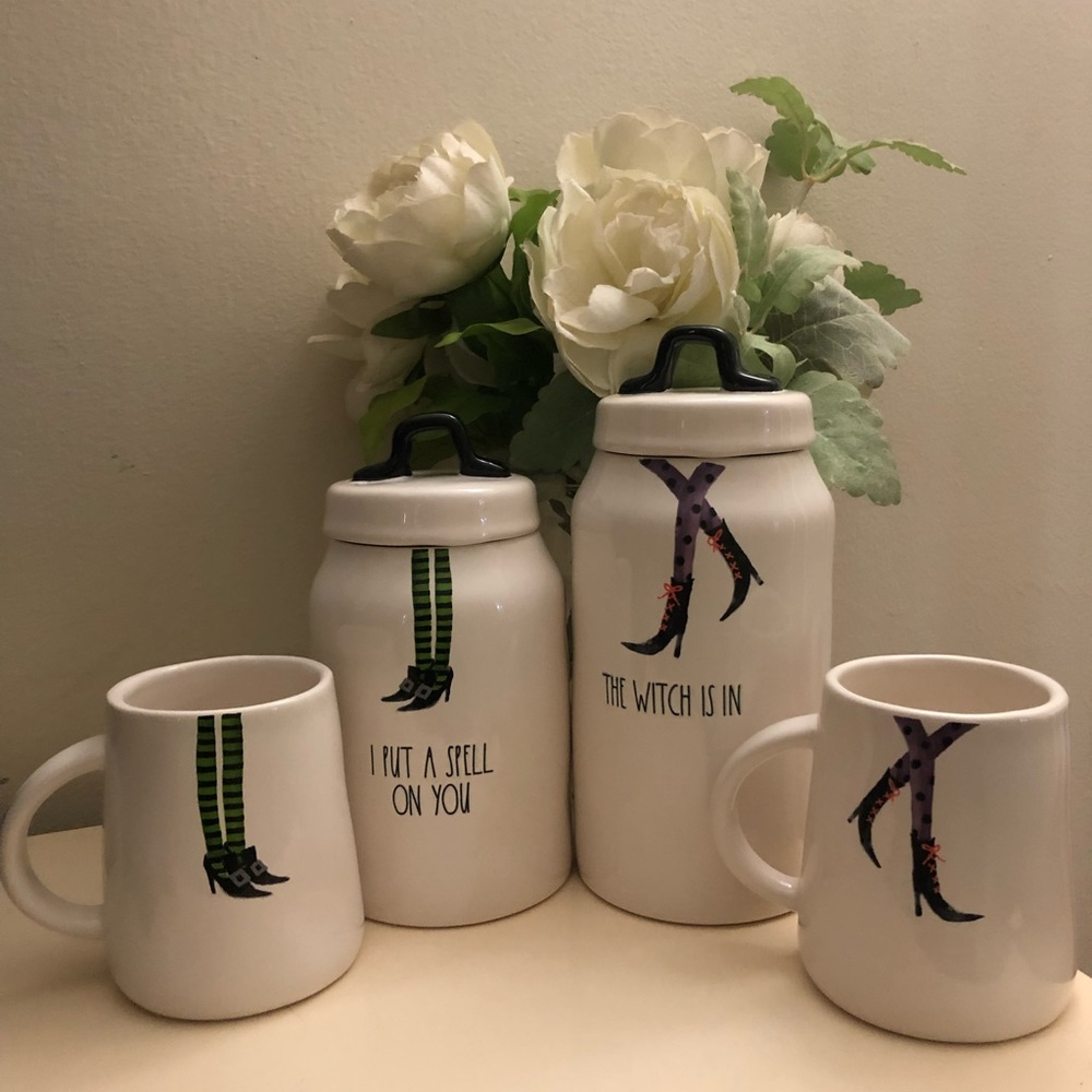 Rae Dunn Halloween canisters & mugs set